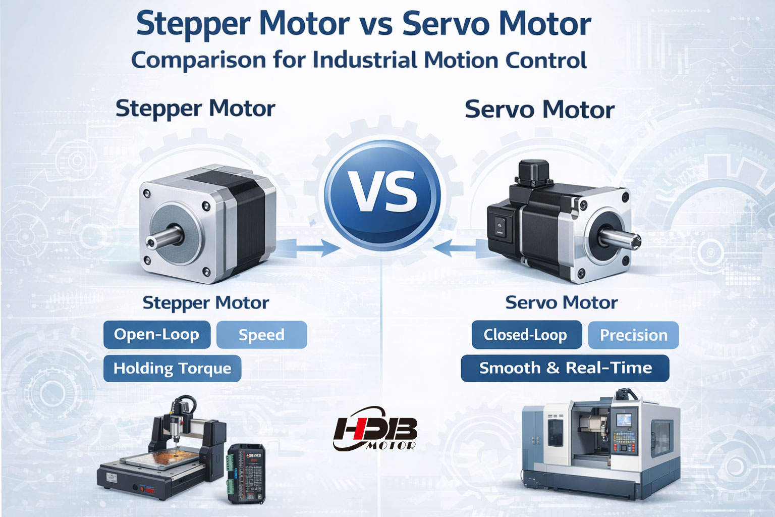 HDBMOTOR brushless DC motors and motor drivers for servo control systems