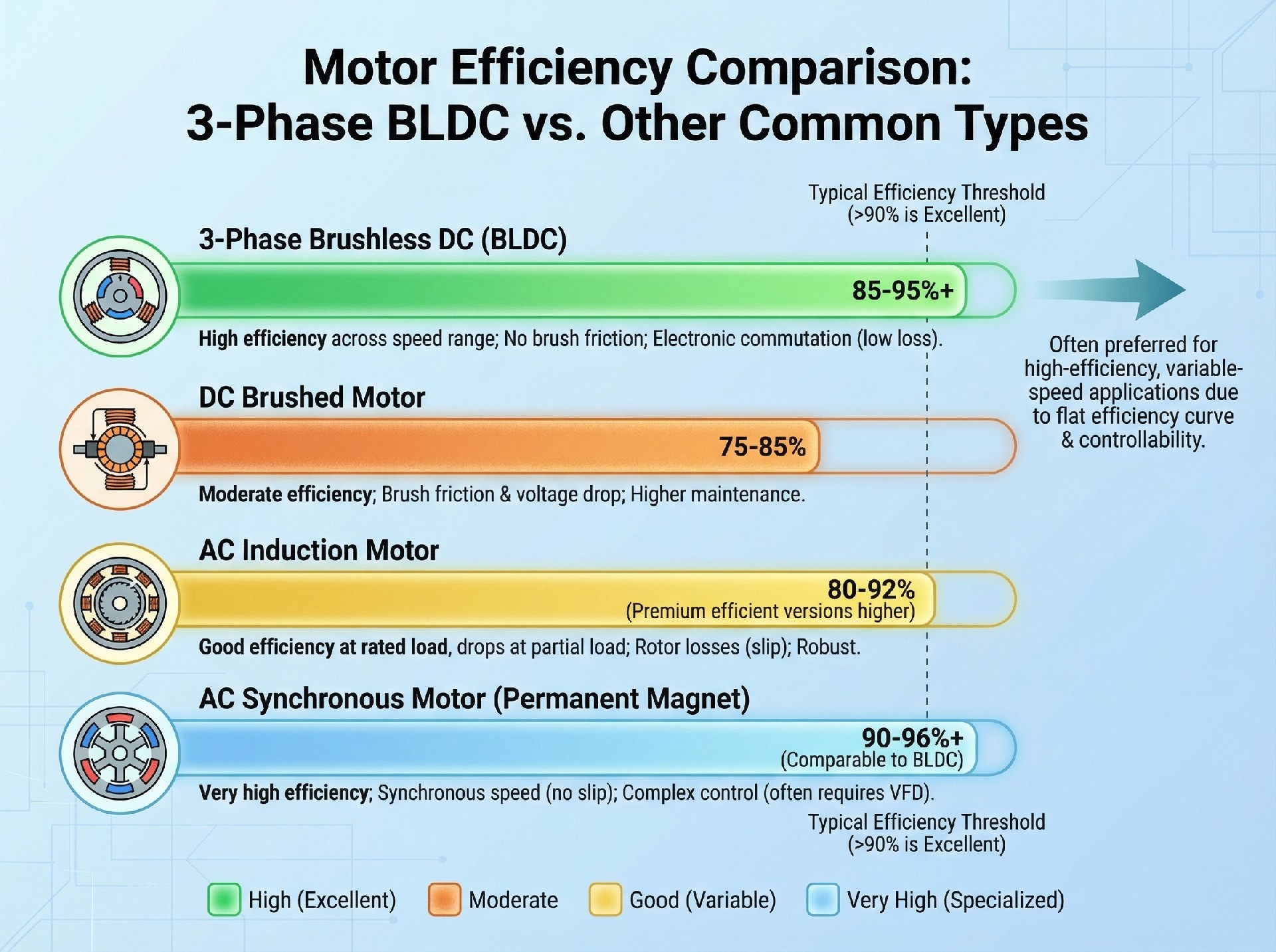3 phase brushless DC motor