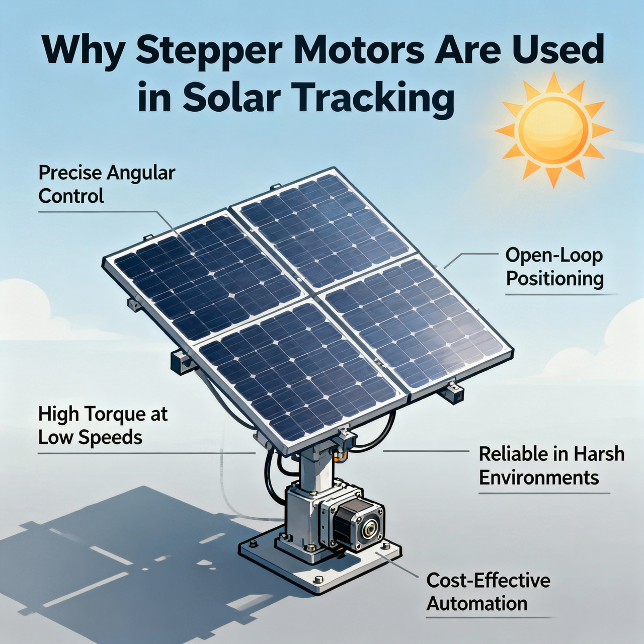 stepper motors for solar tracking