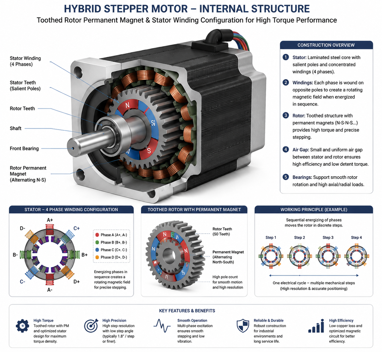 Hybrid Schrittmotoren in CNC Robotik und Industrieautomation vs PM Schrittmotoren in Consumer Anwendungen