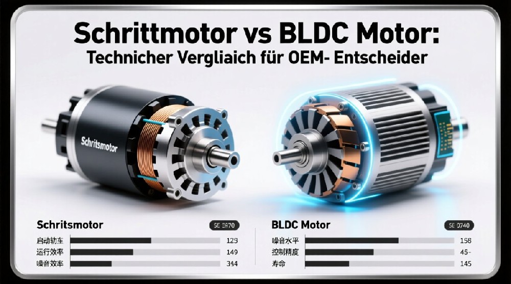 Schrittmotor vs BLDC Motor: Technischer Vergleich für OEM-Entscheider